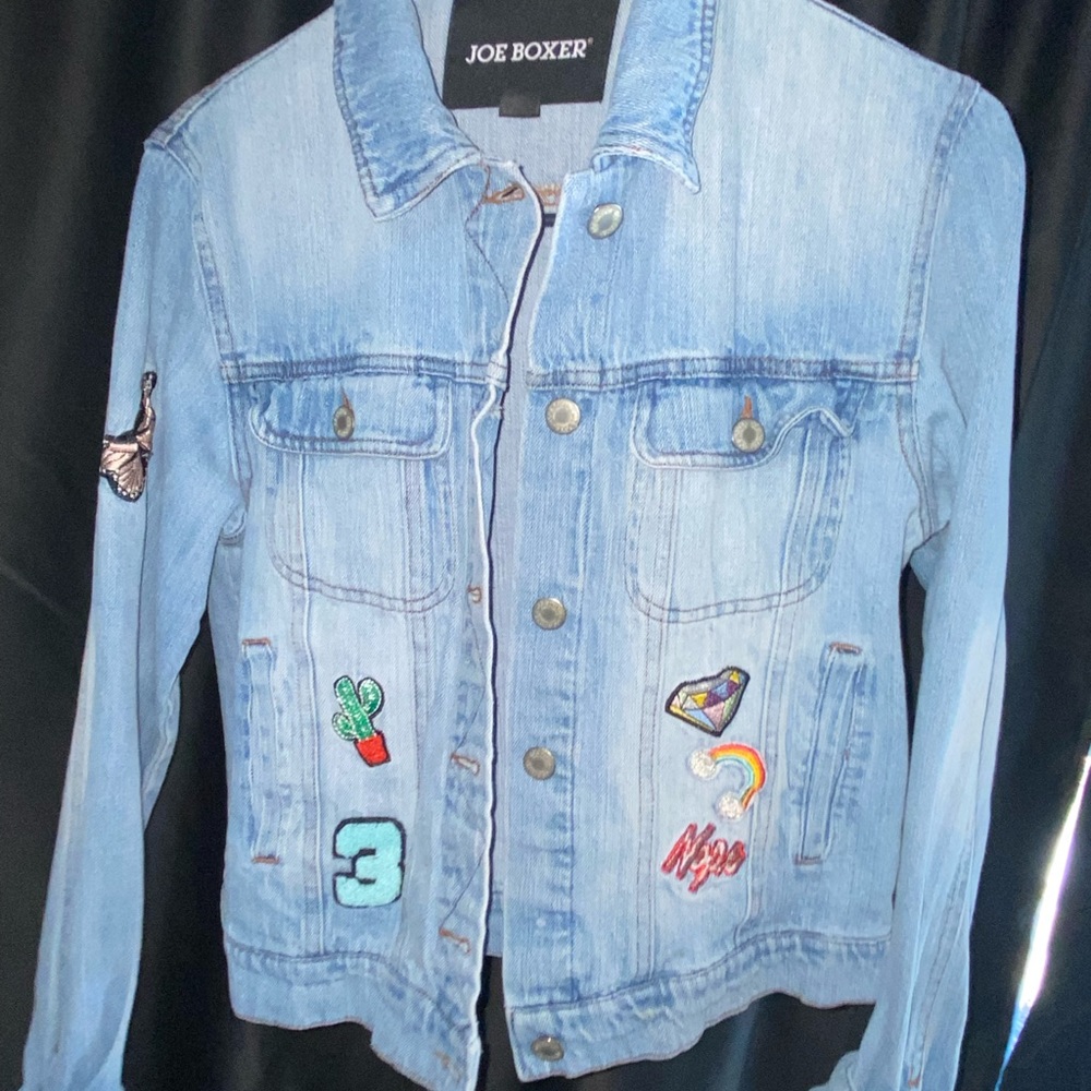 Jean jacket with fun patches